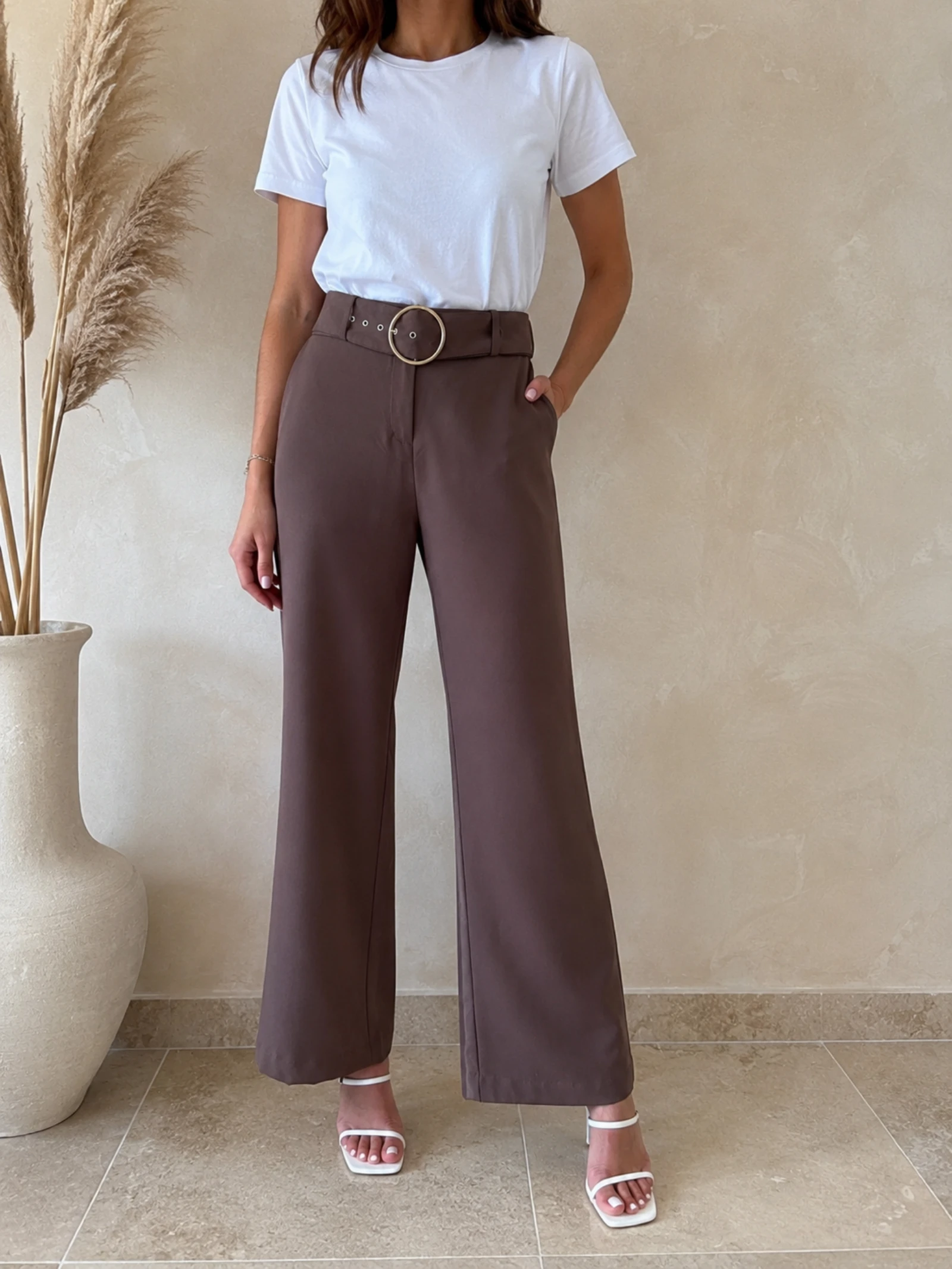 Pantalon jambes larges 